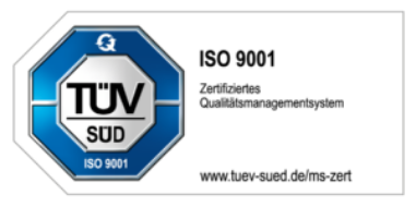 TÜV – ISO 9001 – Zertifiziertes Qualitätsmanagementsystem